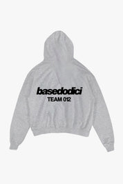 Hoodie "TEAM012" Back Logo AshGrey/Black - BASEDODICI®