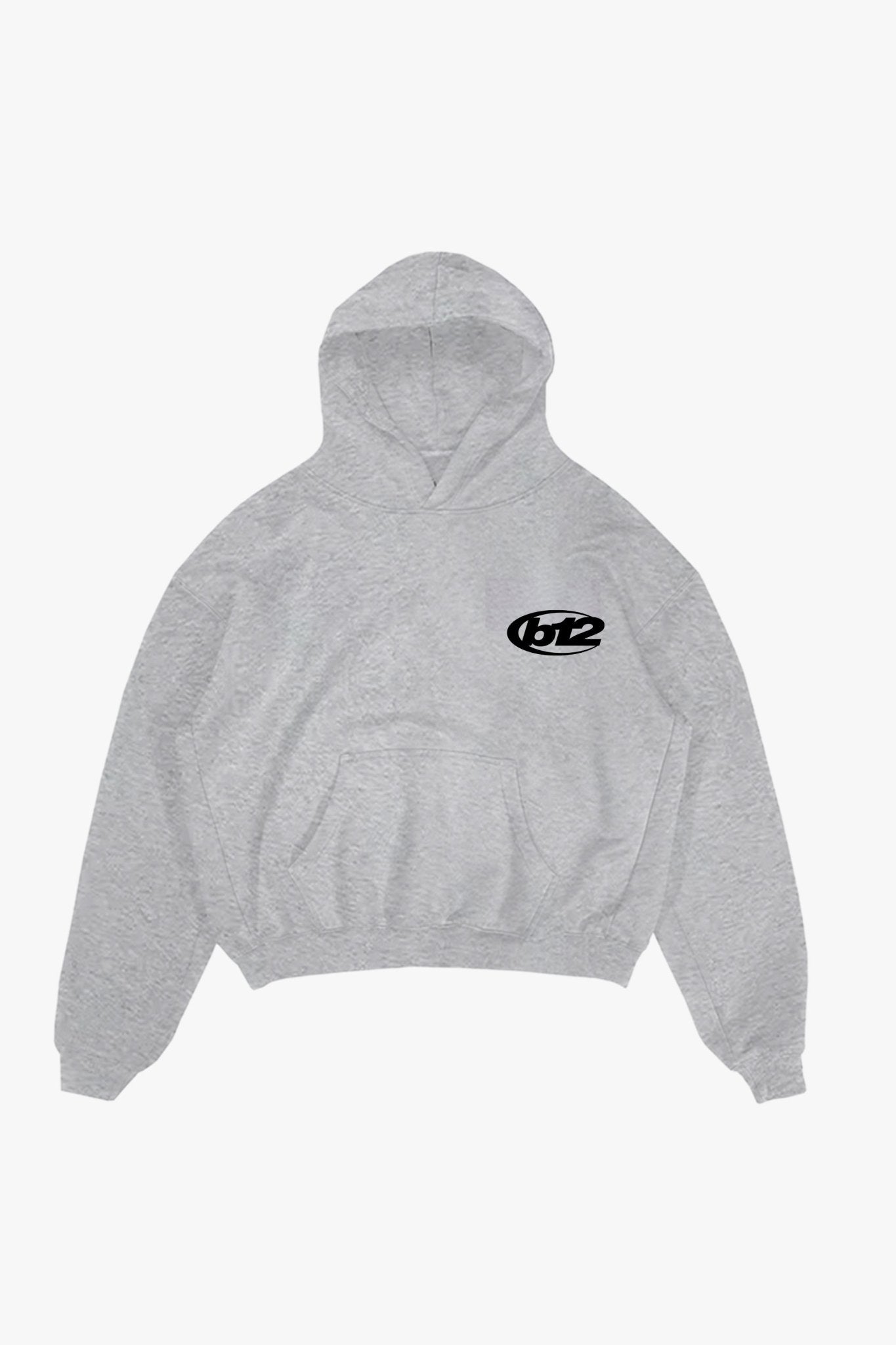 Hoodie "TEAM012" Back Logo AshGrey/Black - BASEDODICI®