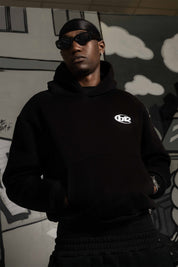 Hoodie "TEAM012" Back Logo Black/White - BASEDODICI®