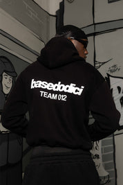 Hoodie "TEAM012" Back Logo Black/White - BASEDODICI®