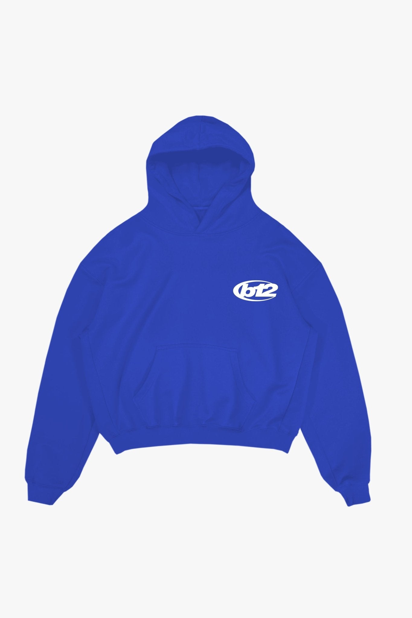 Hoodie "TEAM012" Back Logo Blue/White - BASEDODICI®