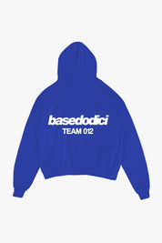 Hoodie "TEAM012" Back Logo Blue/White - BASEDODICI®