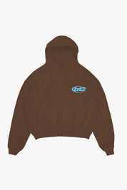 Hoodie "TEAM012" Back Logo Brown/Azure - BASEDODICI®