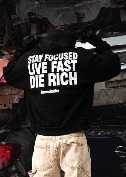 Hoodie “THECRUISE” StayFocused Black - BASEDODICI®