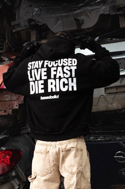 Hoodie “THECRUISE” StayFocused Black - BASEDODICI®