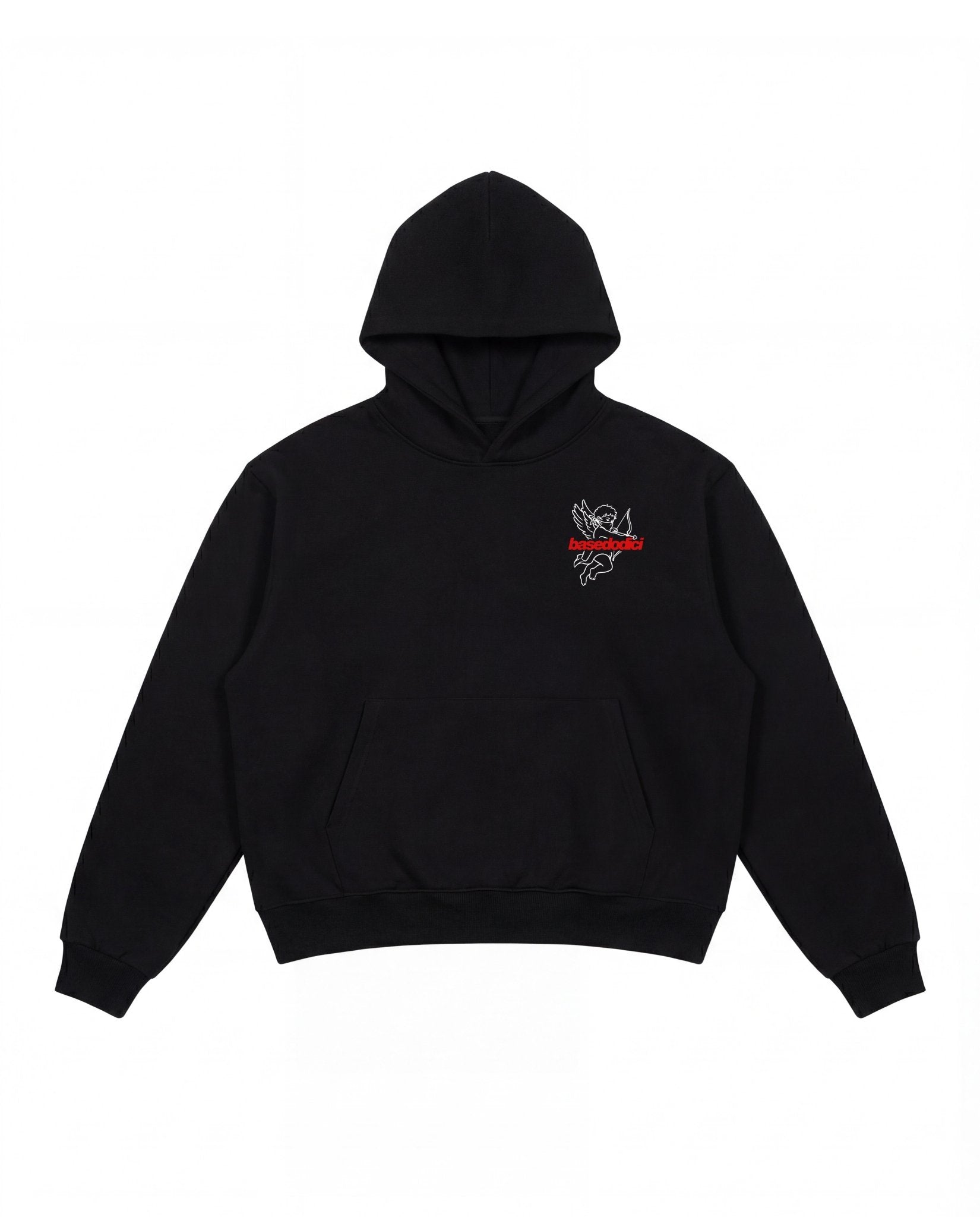 Hoodie "VALENTINE" Cupid Black - BASEDODICI®