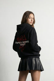 Hoodie "VALENTINE" Cupid Black - BASEDODICI®