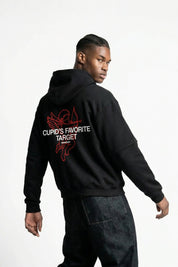 Hoodie "VALENTINE" Cupid Black - BASEDODICI®