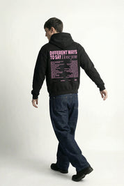 Hoodie "VALENTINE" iLoveYou Black - BASEDODICI®