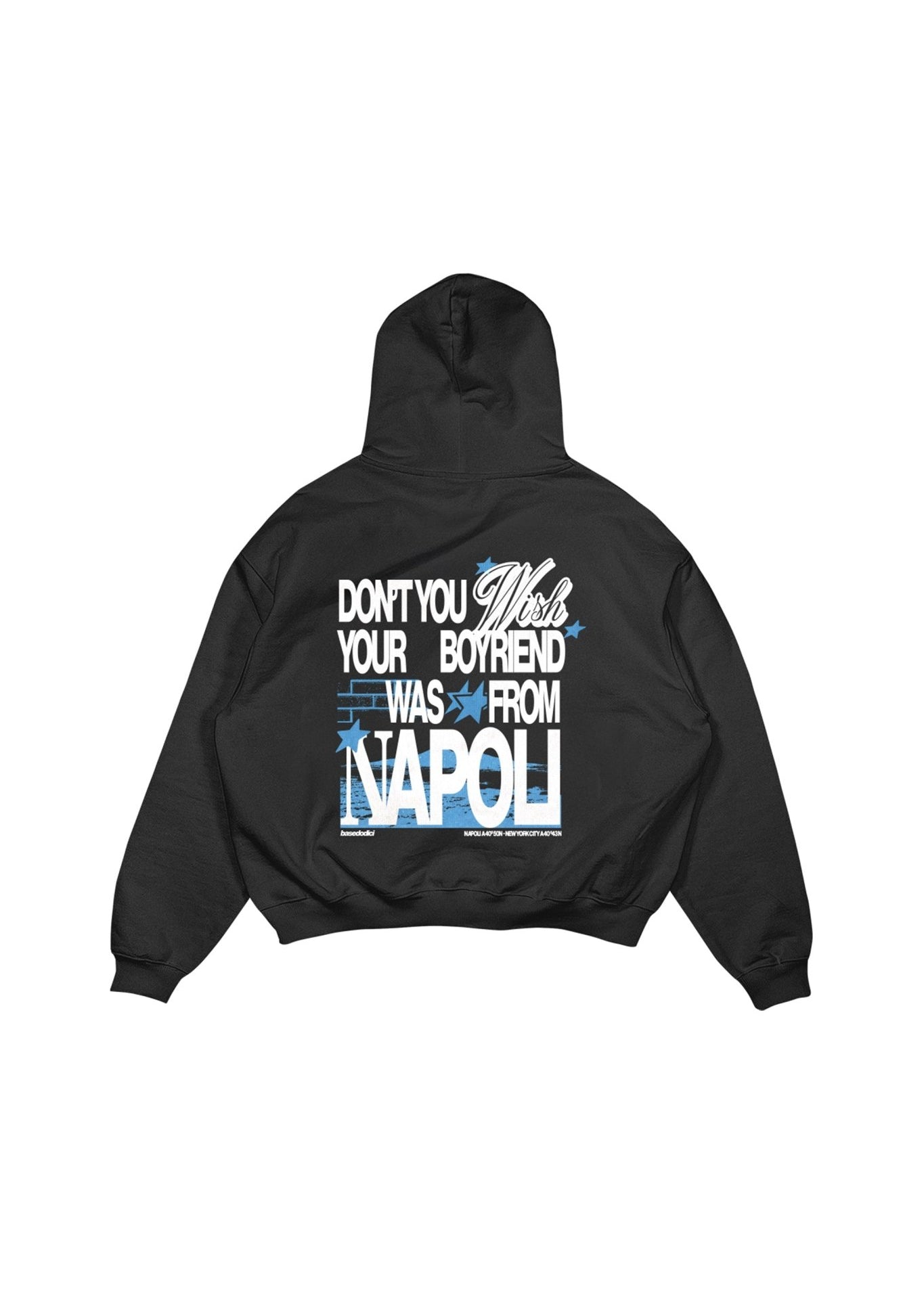 Hoodie “WISHYOUR” Boyfriend Black - BASEDODICI®