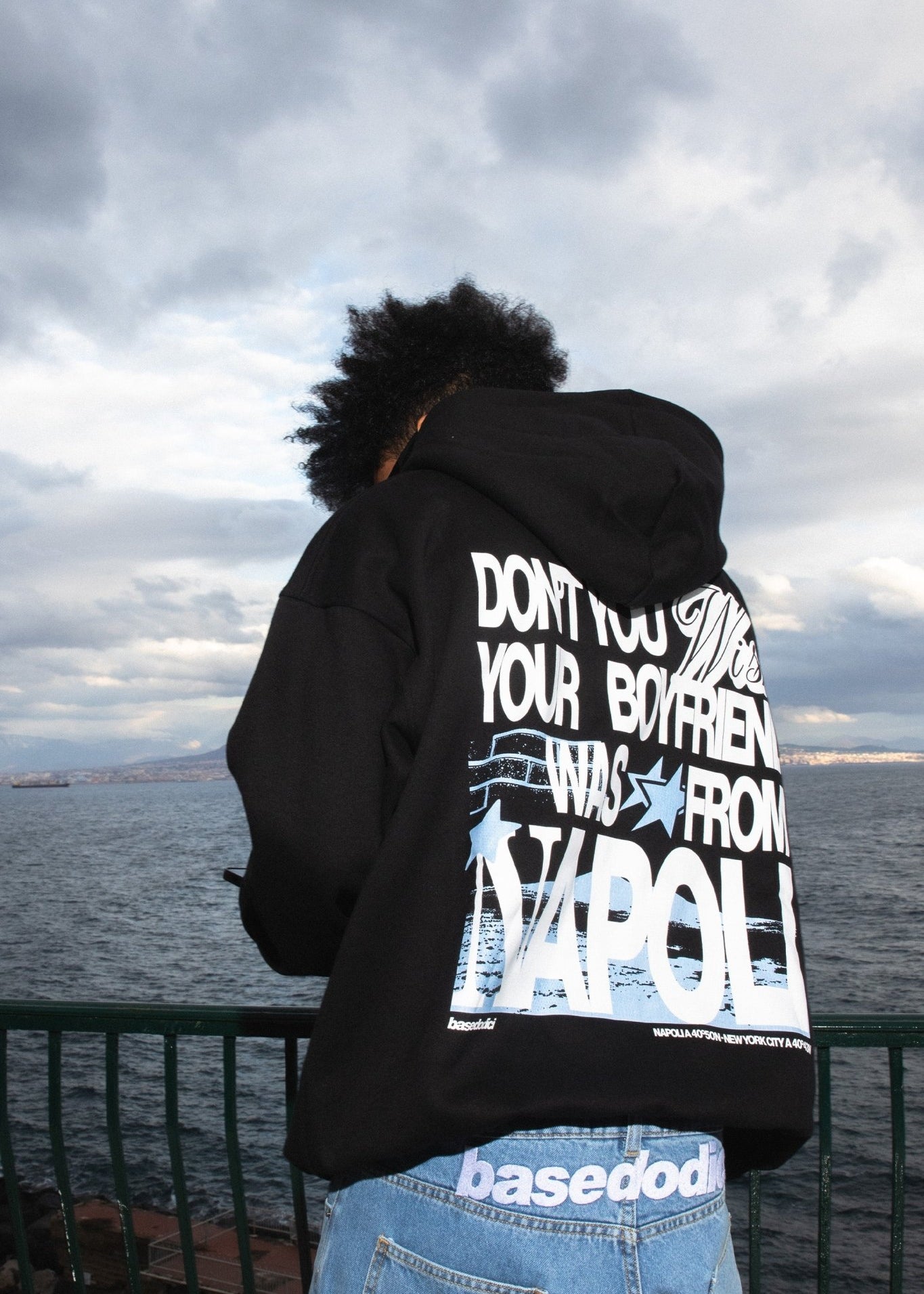 Hoodie “WISHYOUR” Boyfriend Black - BASEDODICI®