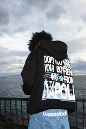 Hoodie “WISHYOUR” Boyfriend Black - BASEDODICI®