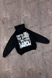 Hoodie “WISHYOUR” Boyfriend Black - BASEDODICI®