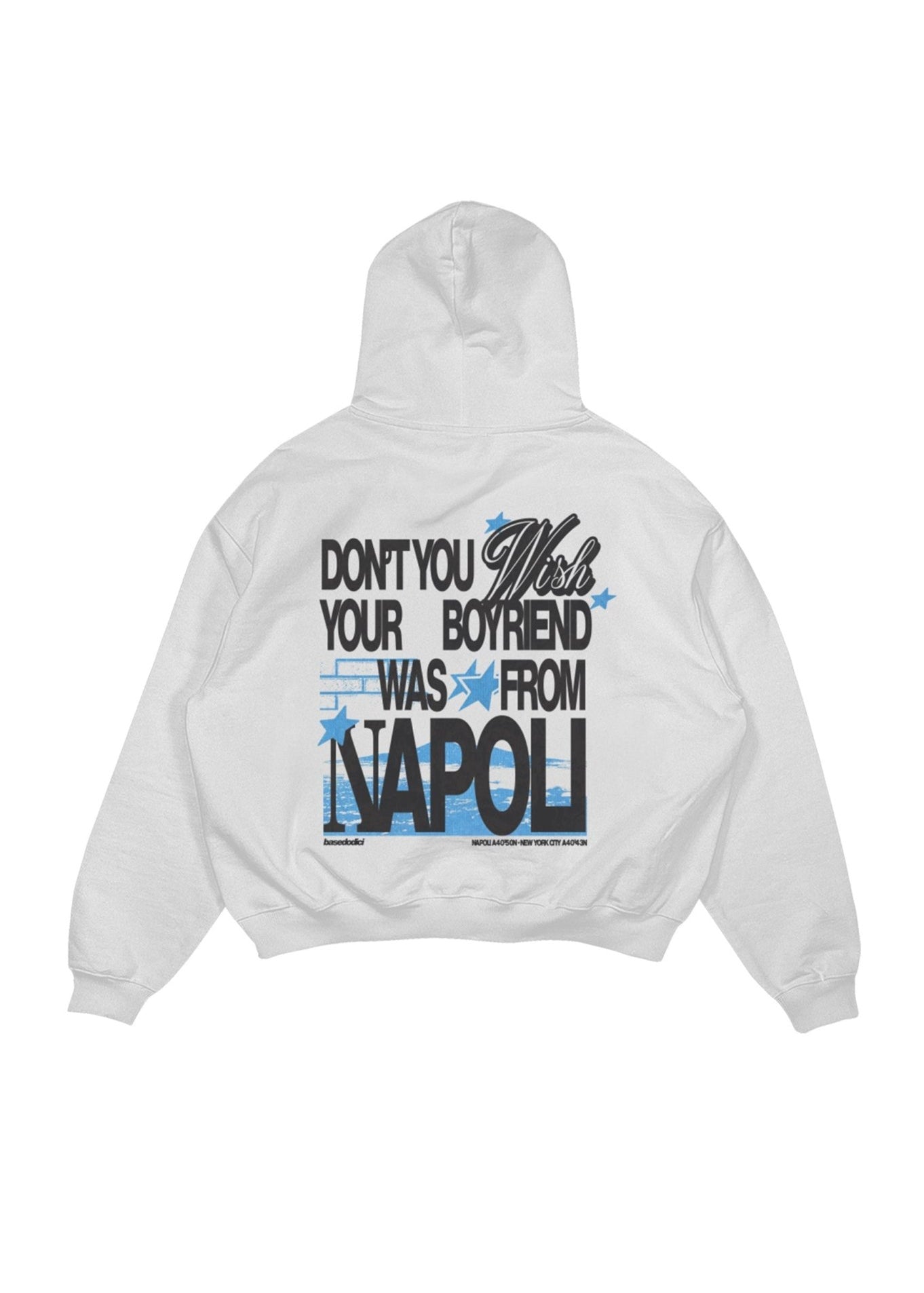 Hoodie “WISHYOUR” Boyfriend White - BASEDODICI®