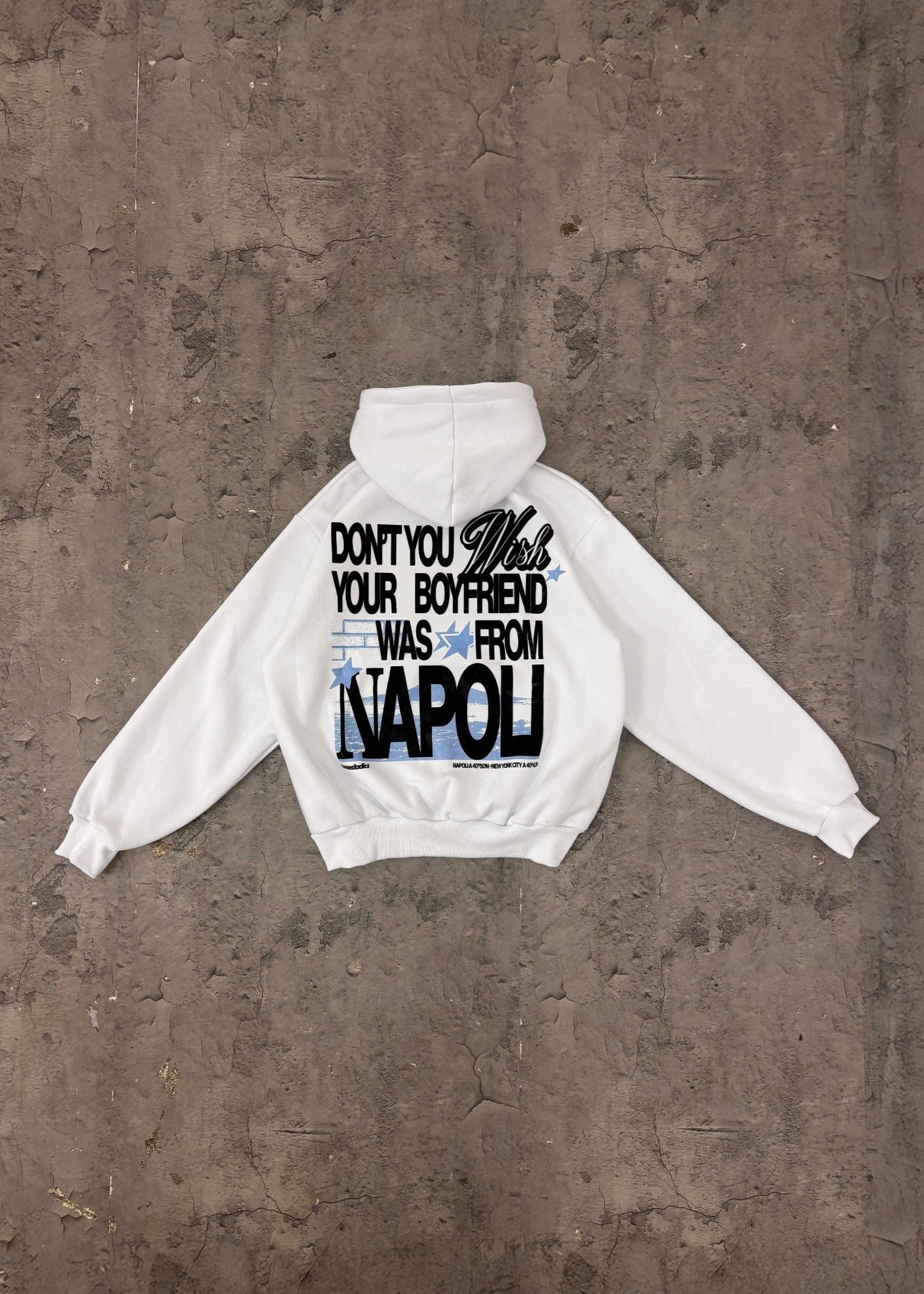 Hoodie “WISHYOUR” Boyfriend White - BASEDODICI®