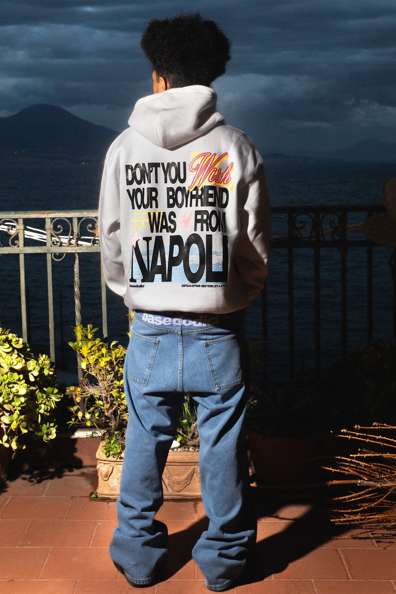 Hoodie “WISHYOUR” Boyfriend White/Multi - BASEDODICI®