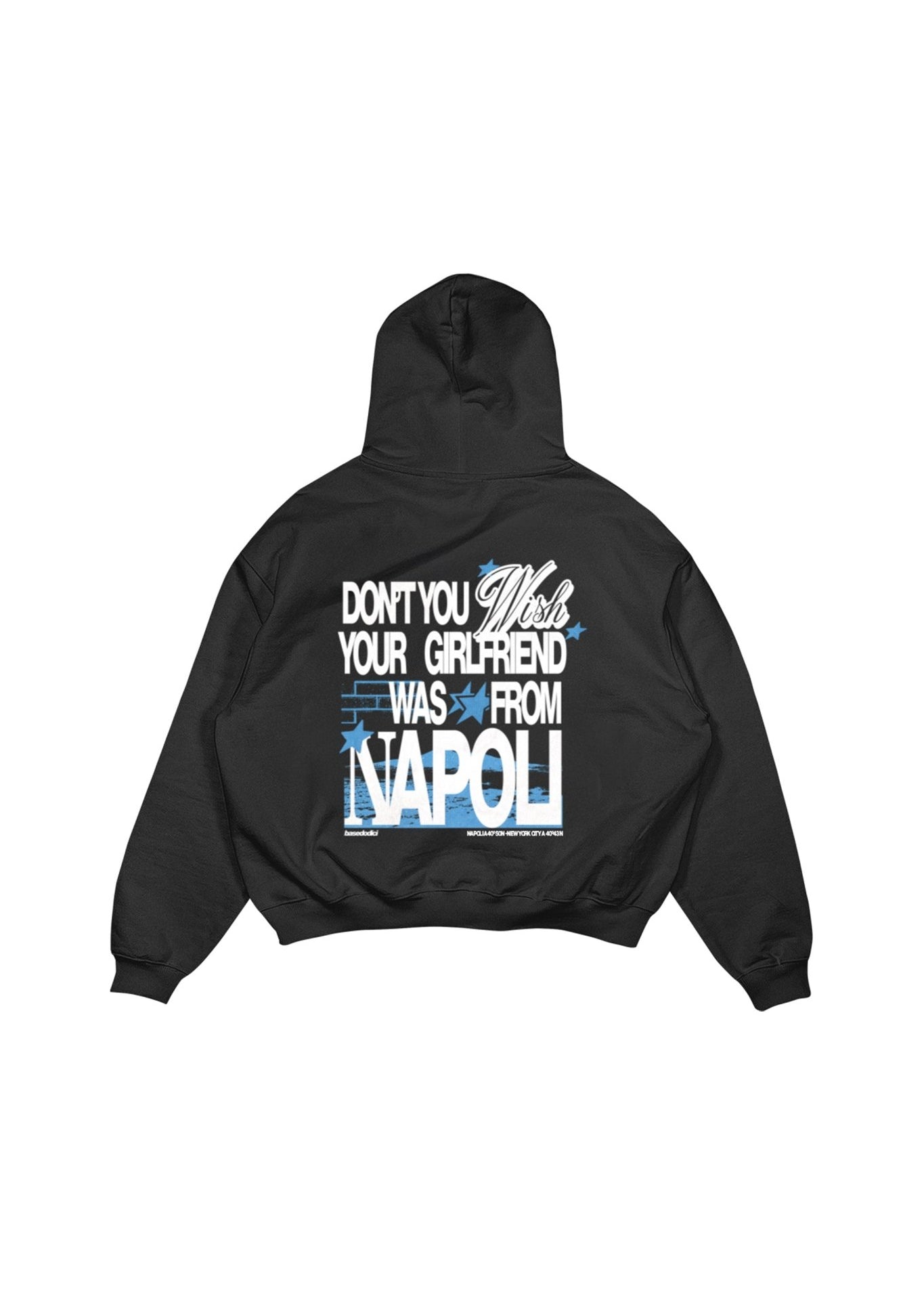 Hoodie “WISHYOUR” Girlfriend Black - BASEDODICI®