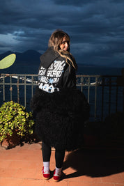 Hoodie “WISHYOUR” Girlfriend Black - BASEDODICI®