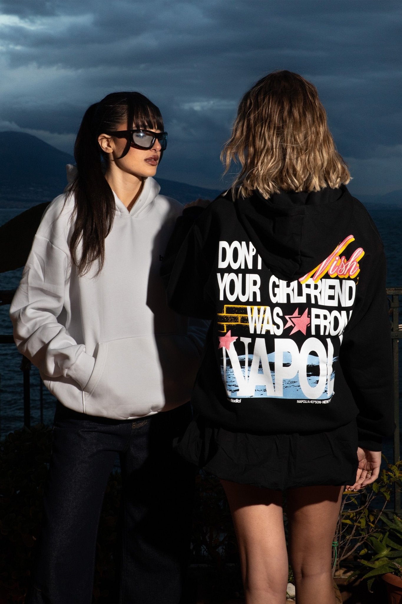 Hoodie “WISHYOUR” Girlfriend Black/Multi - BASEDODICI®