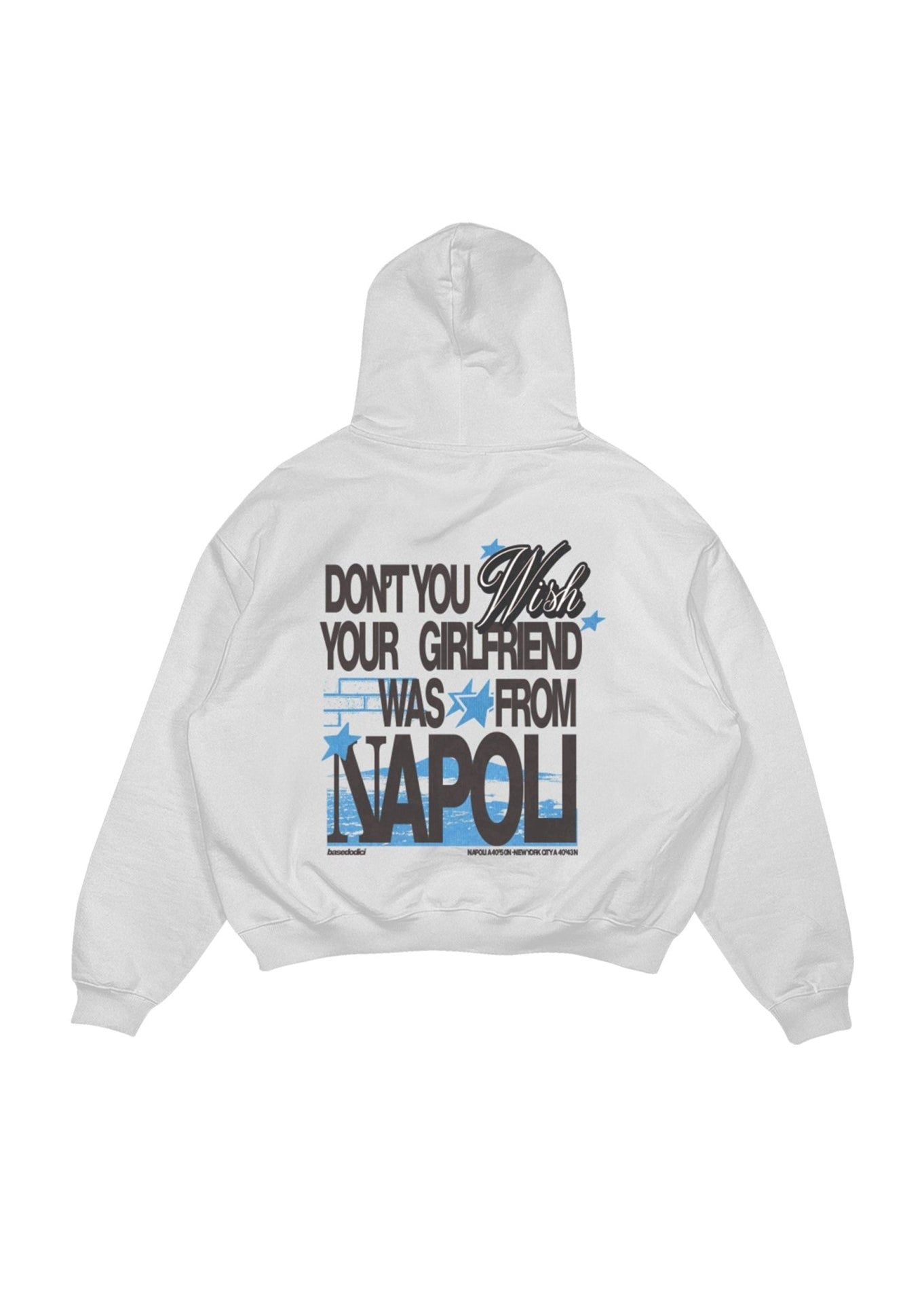 Hoodie “WISHYOUR” Girlfriend White - BASEDODICI®