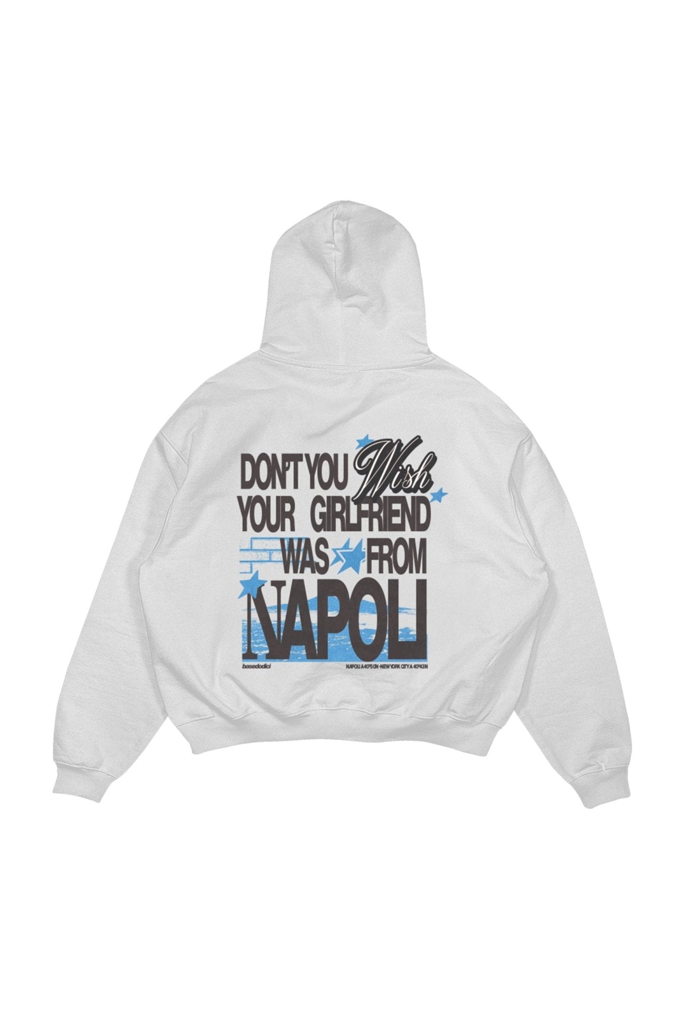 Hoodie “WISHYOUR” Girlfriend White - BASEDODICI®