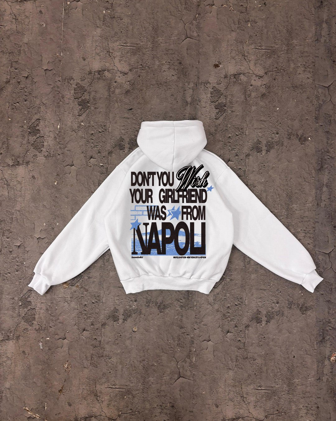 Hoodie “WISHYOUR” Girlfriend White - BASEDODICI®