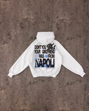 Hoodie “WISHYOUR” Girlfriend White - BASEDODICI®