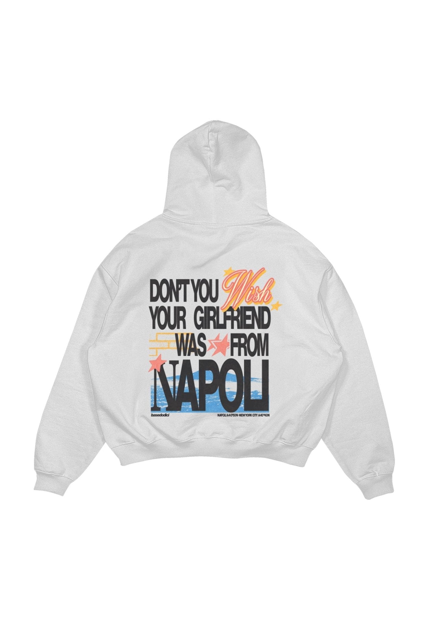 Hoodie “WISHYOUR” Girlfriend White/Multi - BASEDODICI®