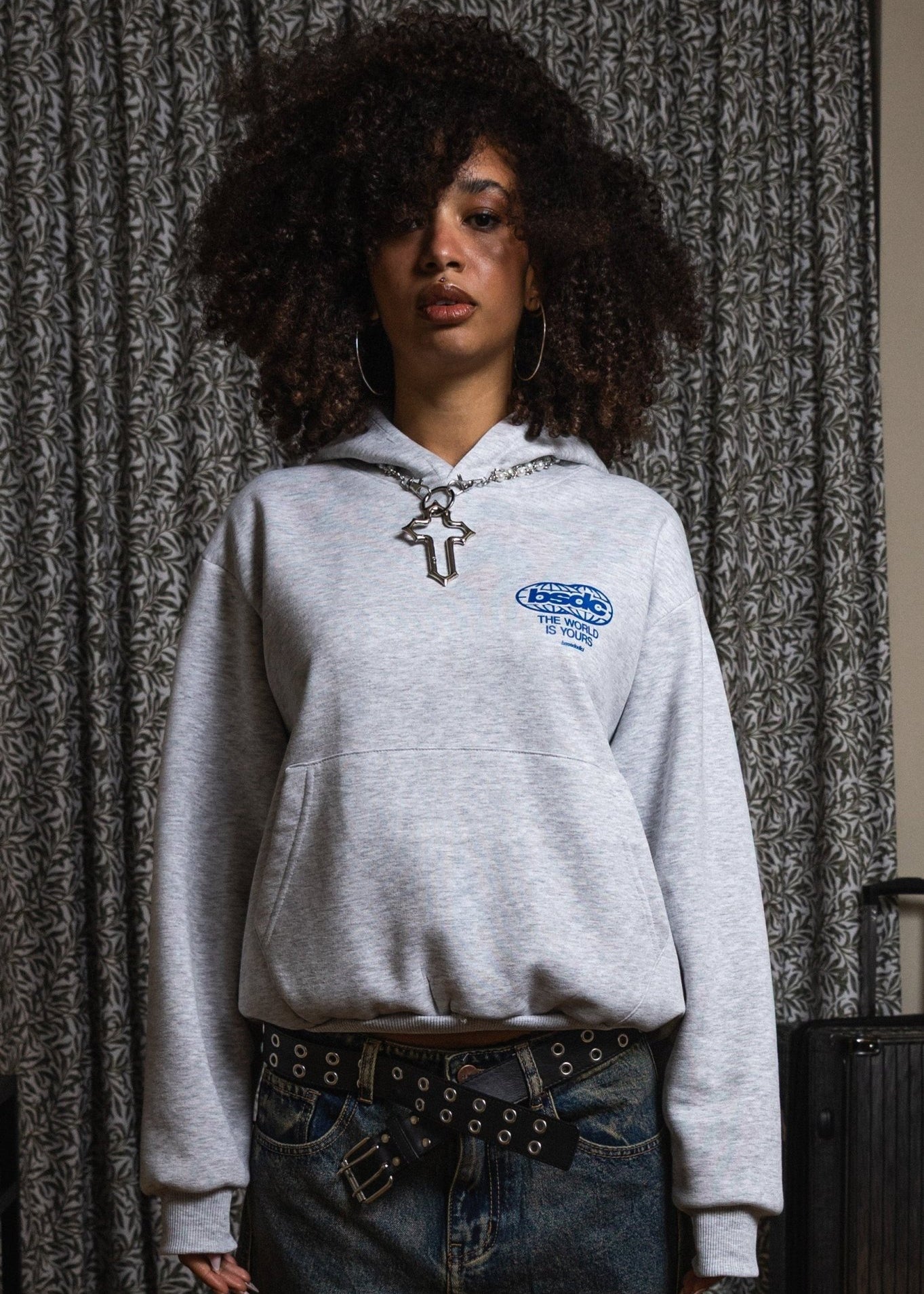 Hoodie "WORLD TOUR" Diplomatic Immunity AshGrey - BASEDODICI®