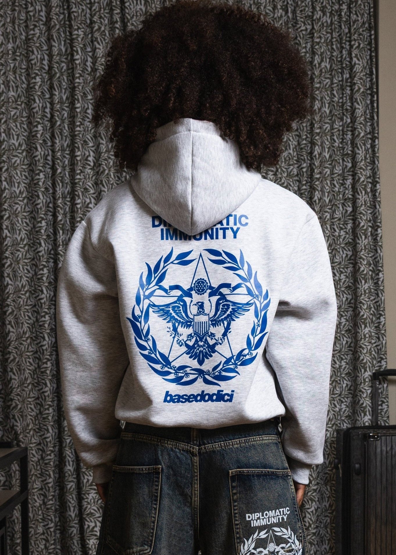 Hoodie "WORLD TOUR" Diplomatic Immunity AshGrey - BASEDODICI®