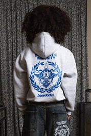 Hoodie "WORLD TOUR" Diplomatic Immunity AshGrey - BASEDODICI®