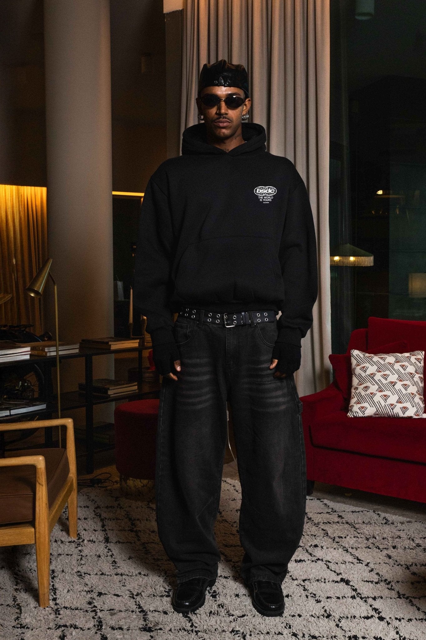 Hoodie "WORLD TOUR" Diplomatic Immunity Black - BASEDODICI®