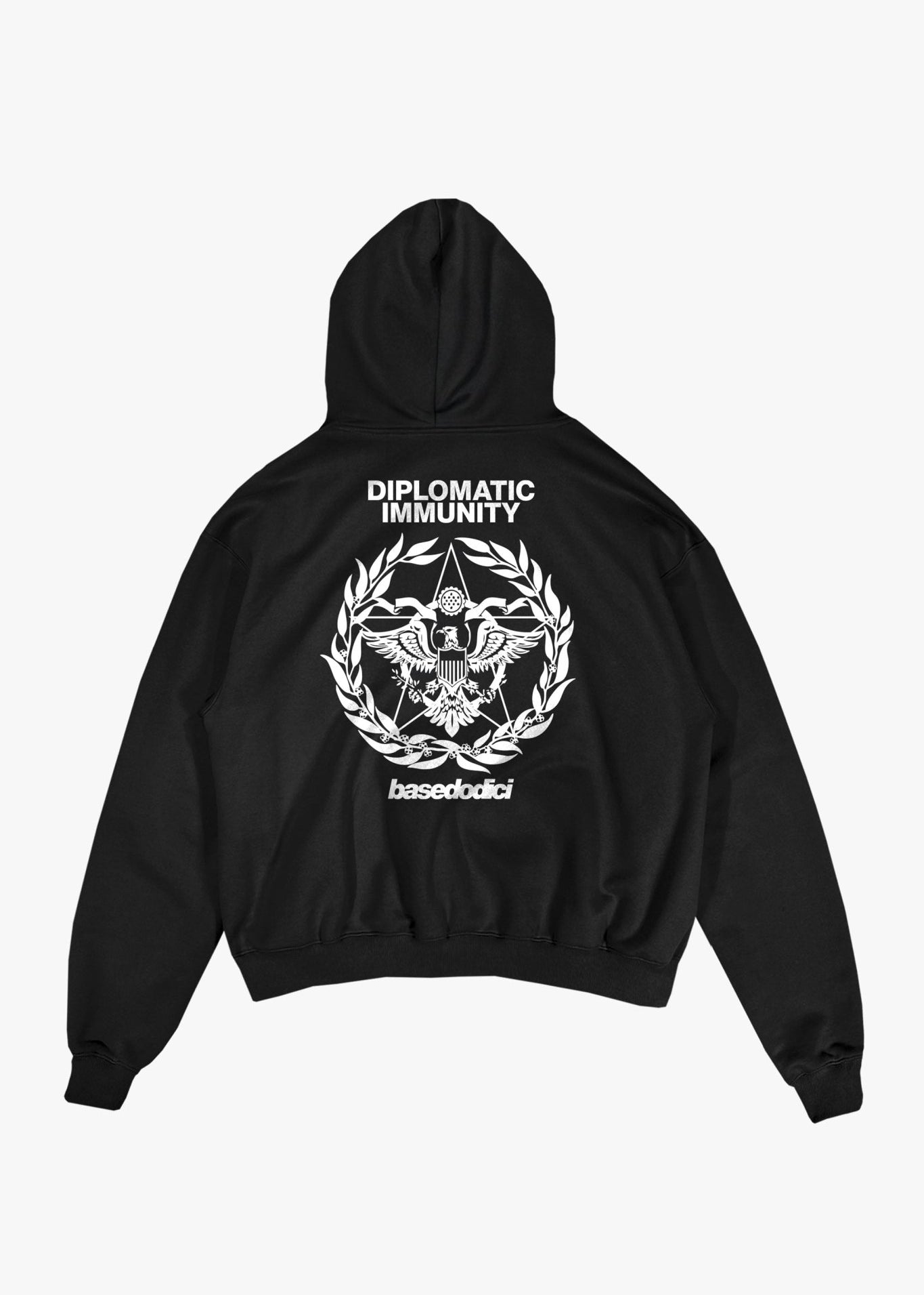 Hoodie "WORLD TOUR" Diplomatic Immunity Black - BASEDODICI®