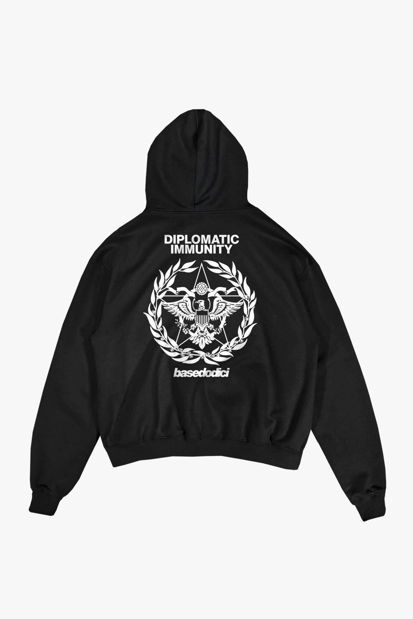 Hoodie "WORLD TOUR" Diplomatic Immunity Black - BASEDODICI®