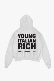 Hoodie "WORLD TOUR" Italian Rich White - BASEDODICI®