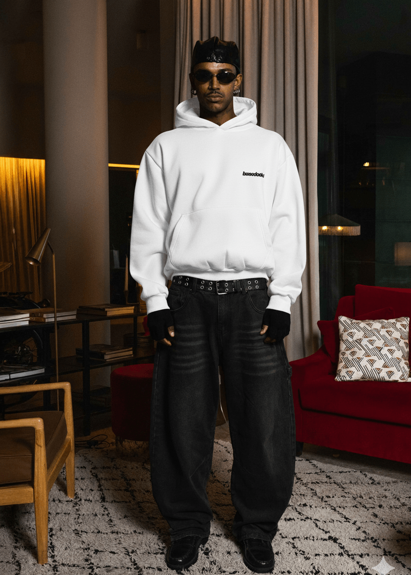 Hoodie "WORLD TOUR" Italian Rich White - BASEDODICI®