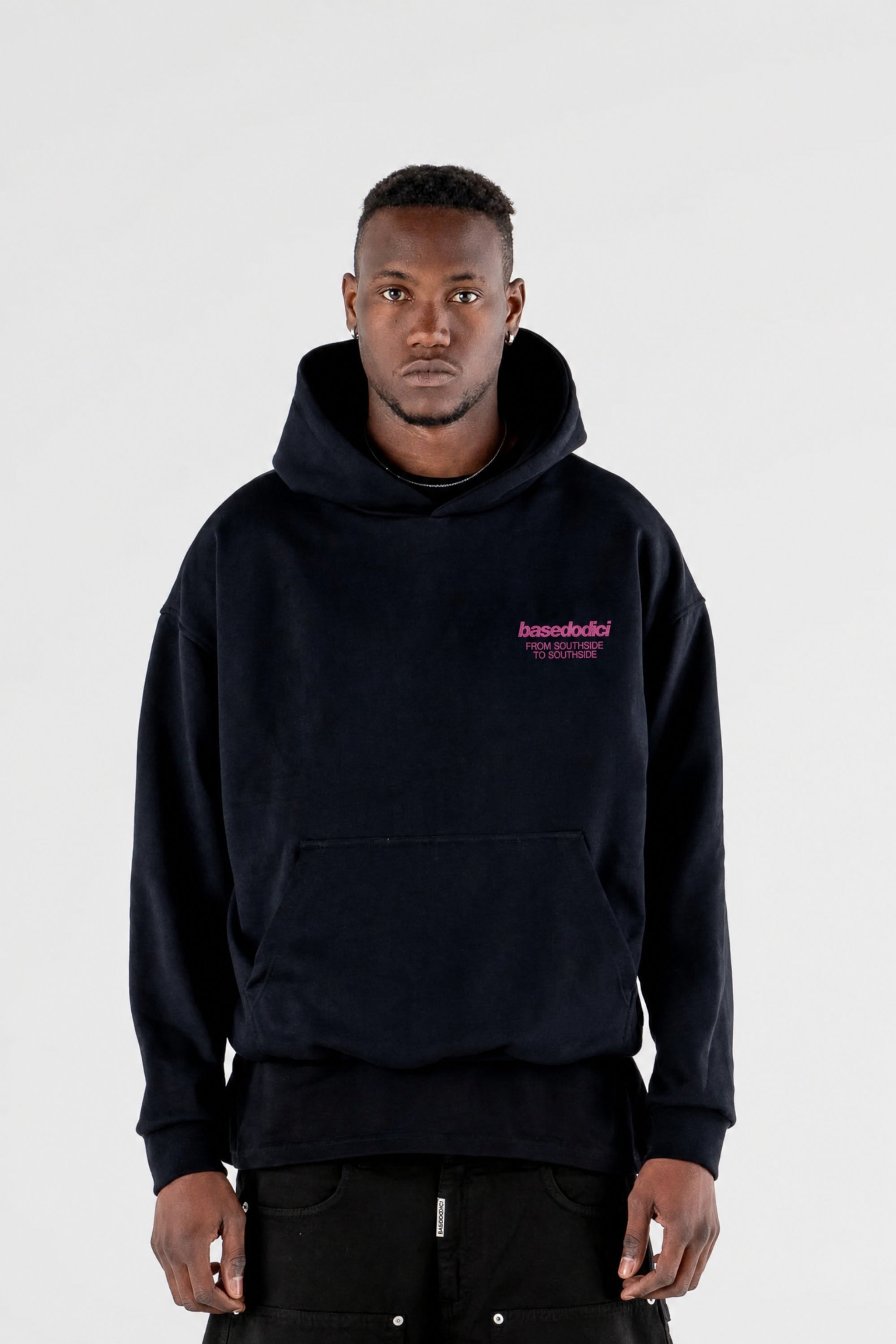 Hoodie "AMMO COUTURE" CHI'T'SAP Black/Glitter Bubble Pink