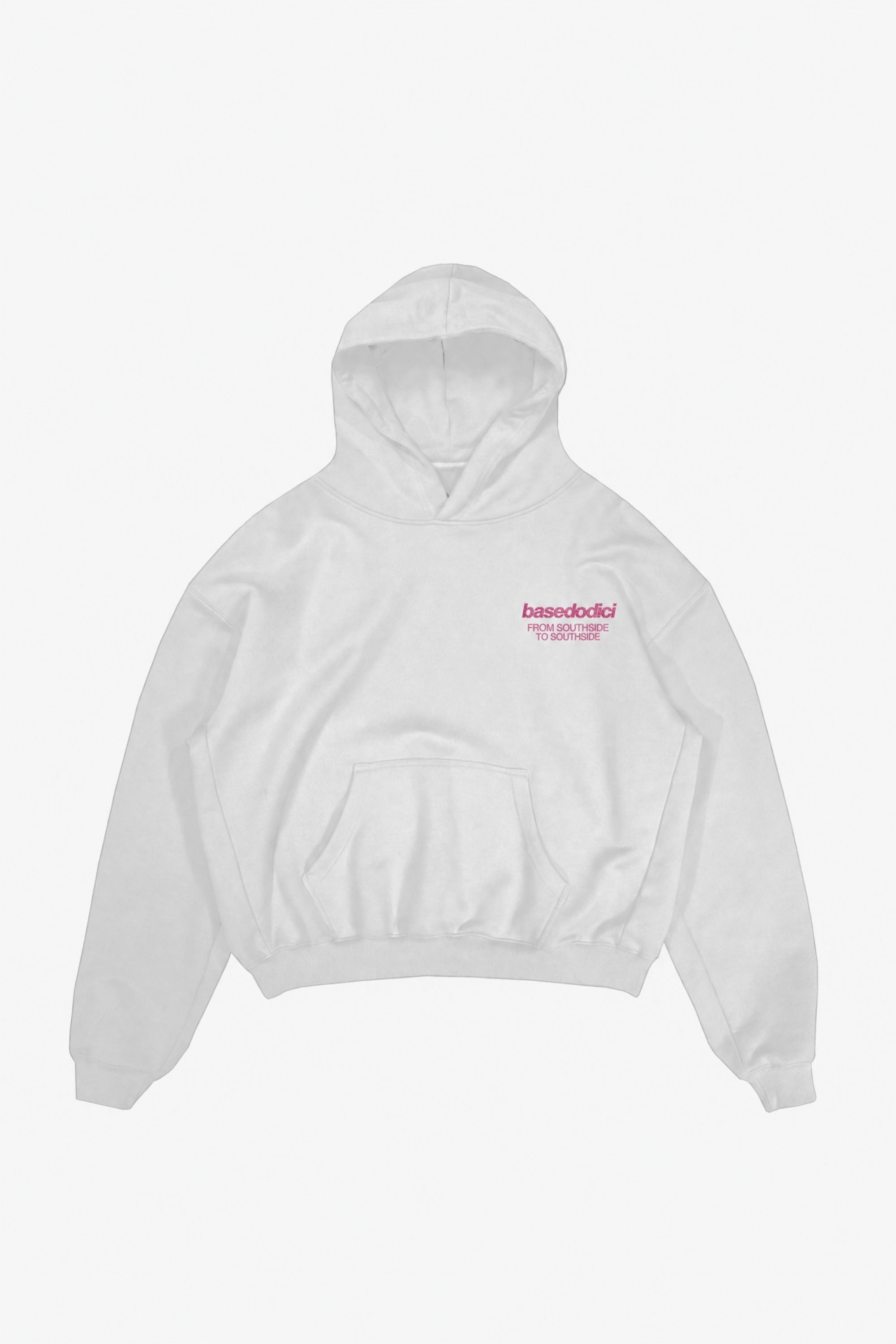 Hoodie "AMMO COUTURE" CHI'T'SAP White/Glitter Bubble Pink