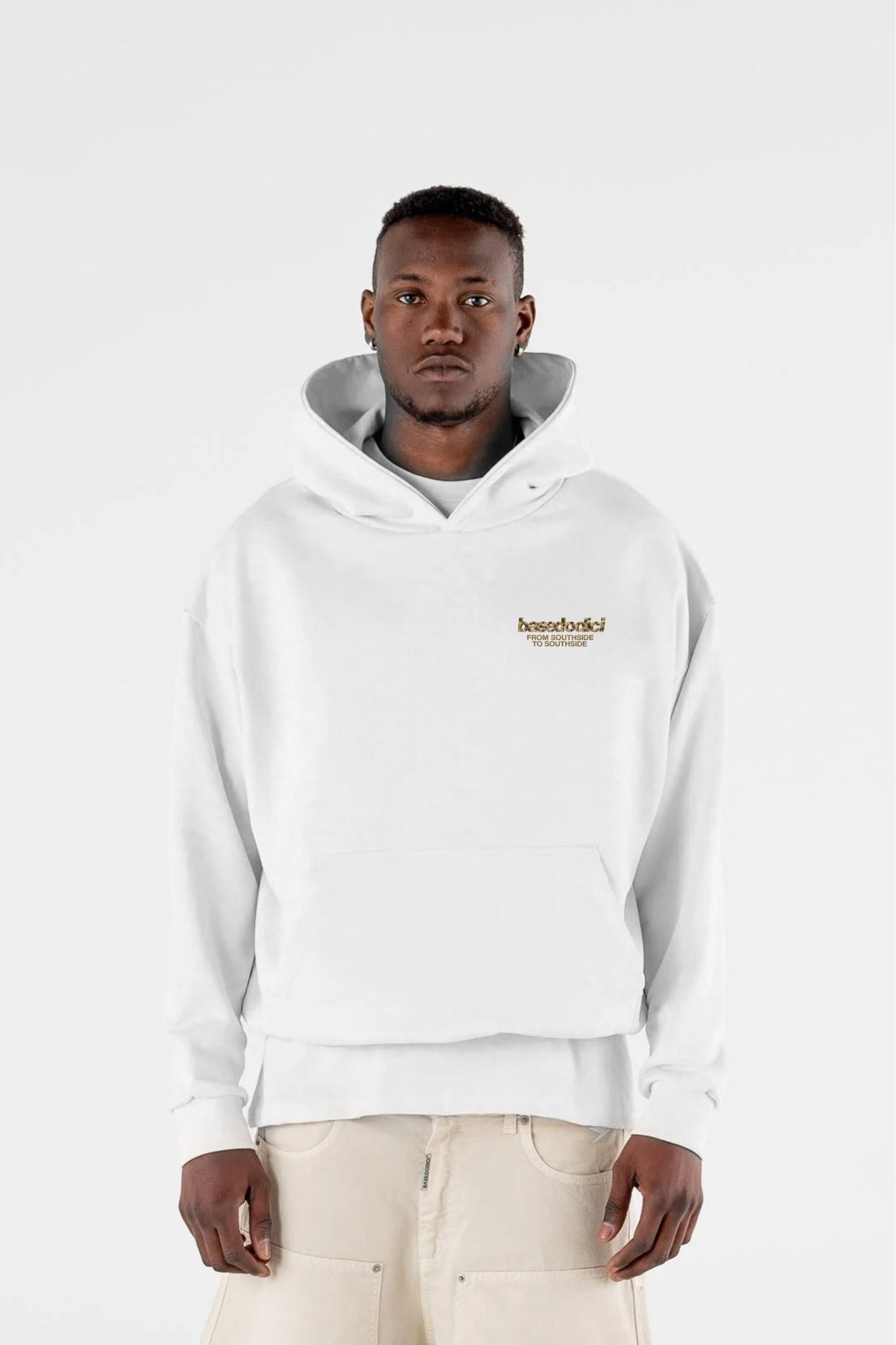 Hoodie "AMMO COUTURE" CHI'T'SAP White/Animalier Yellow