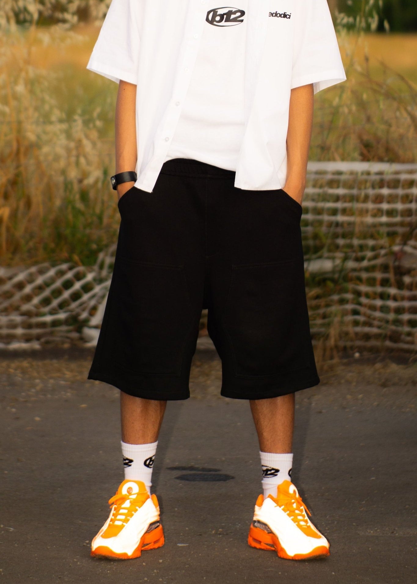 Jorts Comfy “LIVE FAST” Logo Black - BASEDODICI®