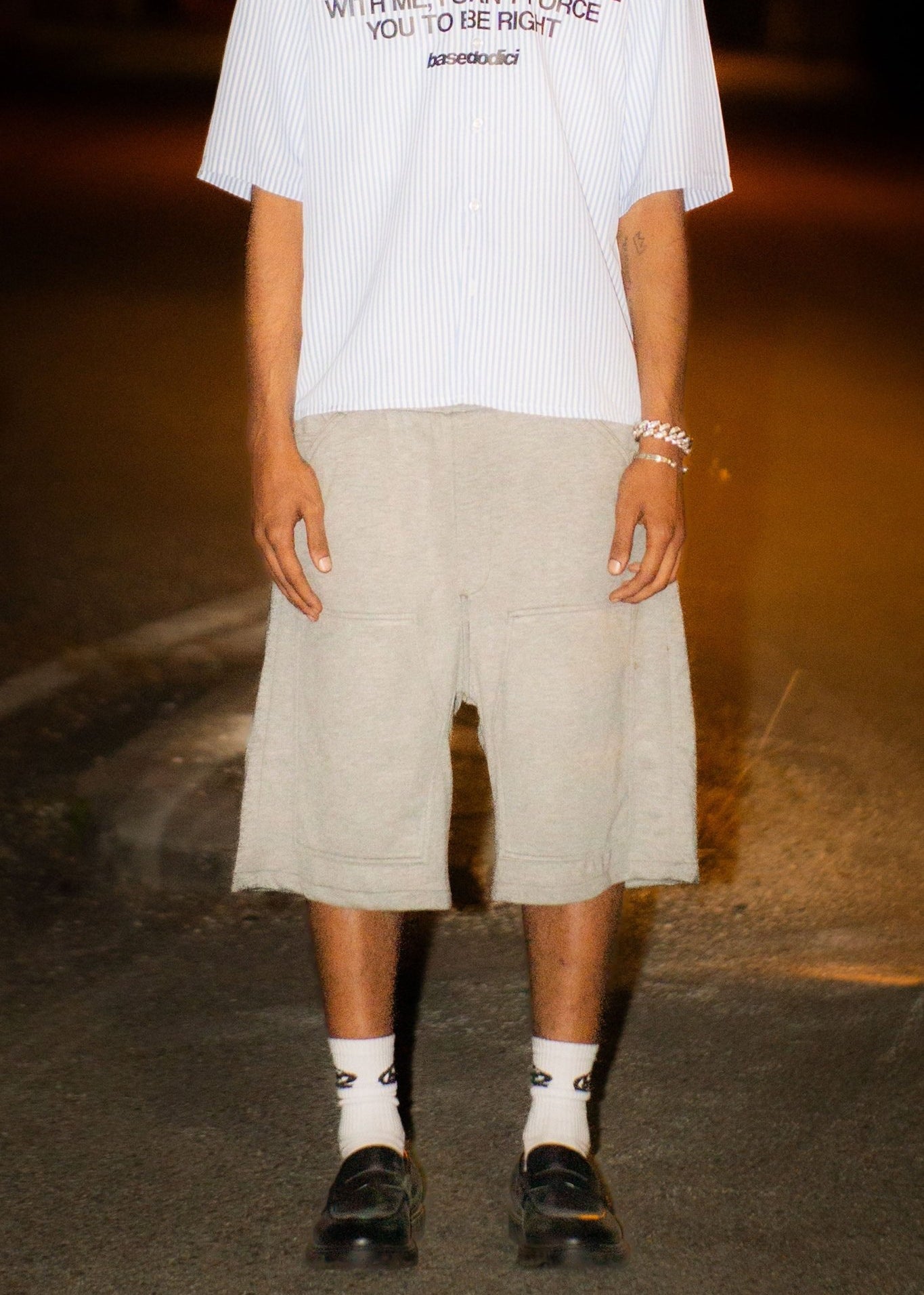 Jorts Comfy “LIVE FAST” Logo Grey - BASEDODICI®