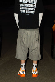Jorts Comfy “LIVE FAST” Logo Grey - BASEDODICI®