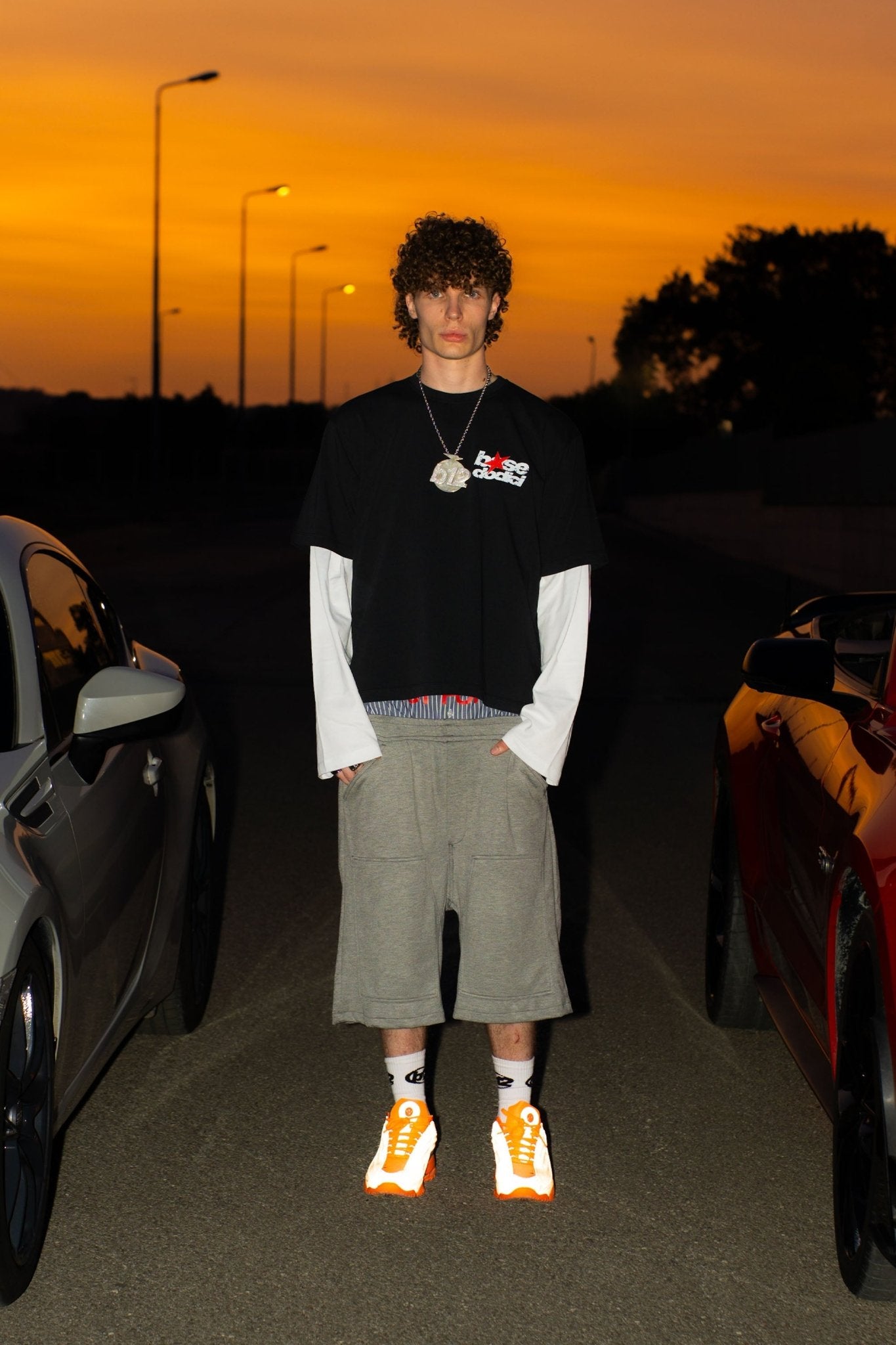 Jorts Comfy “LIVE FAST” Logo Grey - BASEDODICI®
