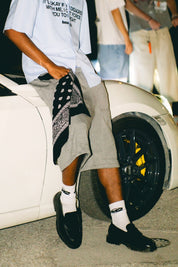 Jorts Comfy “LIVE FAST” Logo Grey - BASEDODICI®