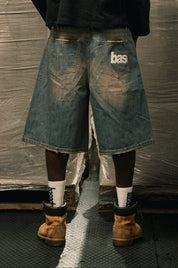 Jorts "LAST DELIVERY" Mid Blue - BASEDODICI®