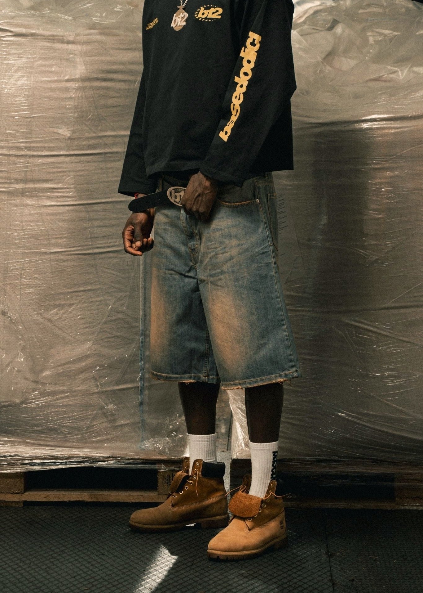 Jorts "LAST DELIVERY" Mid Blue - BASEDODICI®