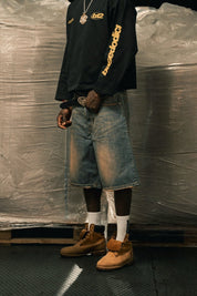 Jorts "LAST DELIVERY" Mid Blue - BASEDODICI®