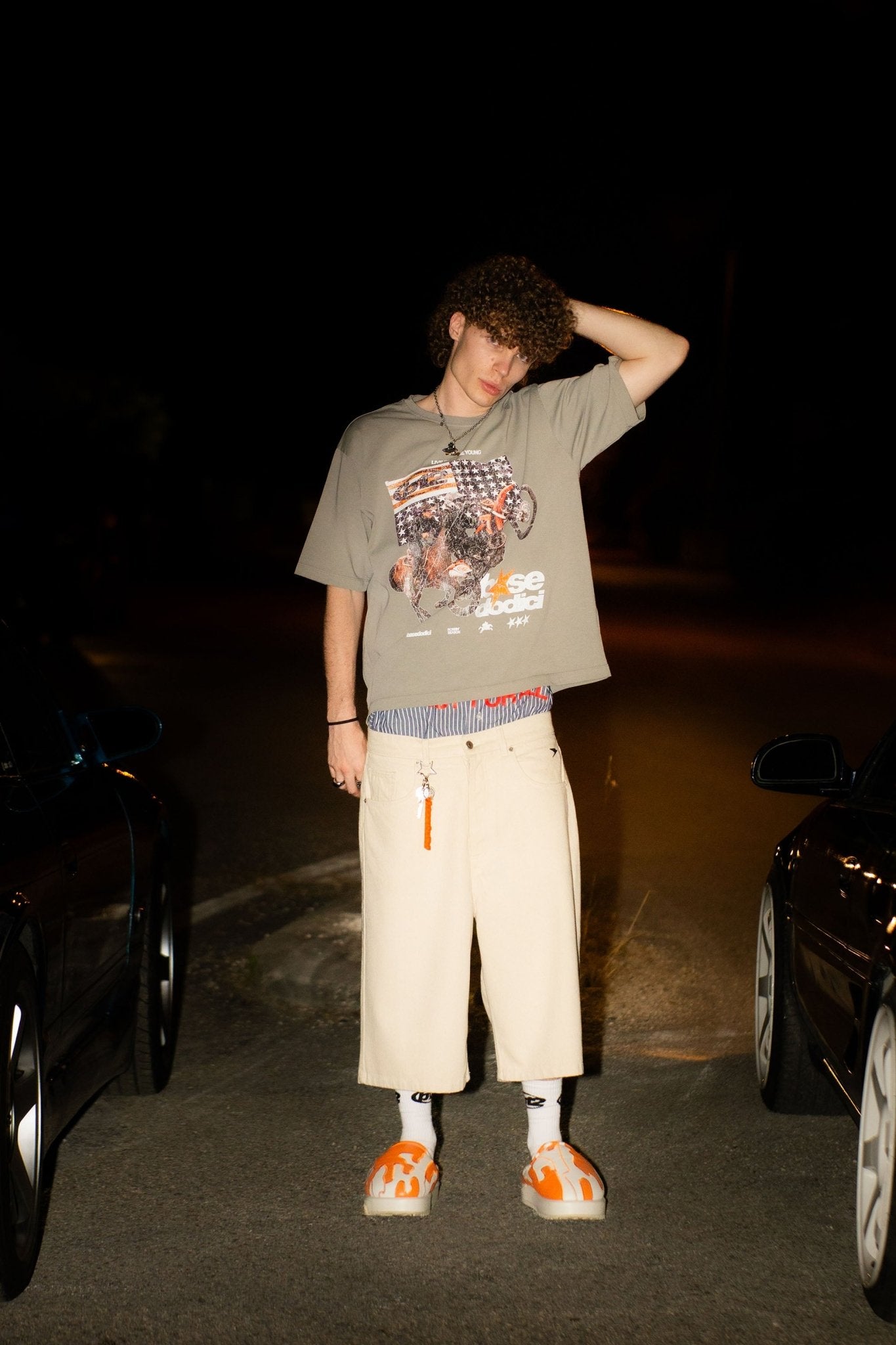 Jorts “LIVE FAST” B12 Cream - BASEDODICI®