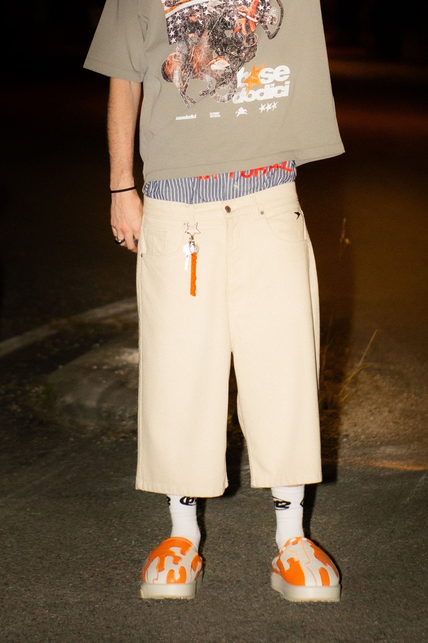 Jorts “LIVE FAST” B12 Cream - BASEDODICI®