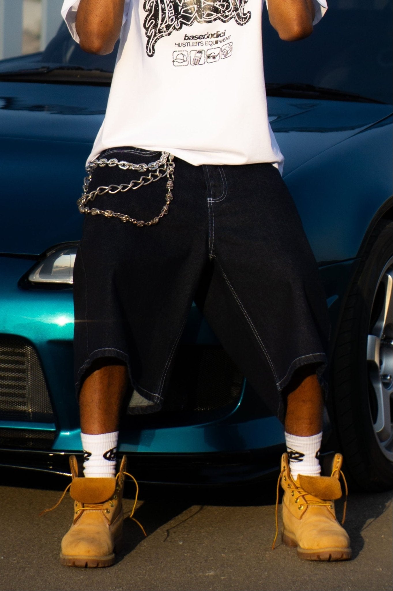 Jorts “LIVE FAST” B12 Denim Raw - BASEDODICI®